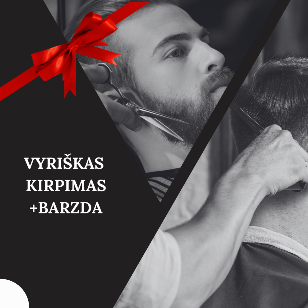 Dovanų kuponas "Vyriškas kirpimas+barzda"