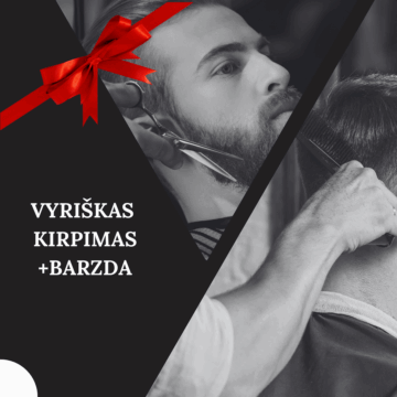 Dovanų kuponas "Vyriškas kirpimas+barzda"