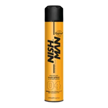 Nishman Hair Spray 04 Extra Hold Stiprios fiksacijos plaukų lakas, 400 ml
