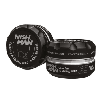 Nishman Coloring & Styling Wax C3 Dark Black Plaukus tonuojantis formavimo vaškas, 100 ml