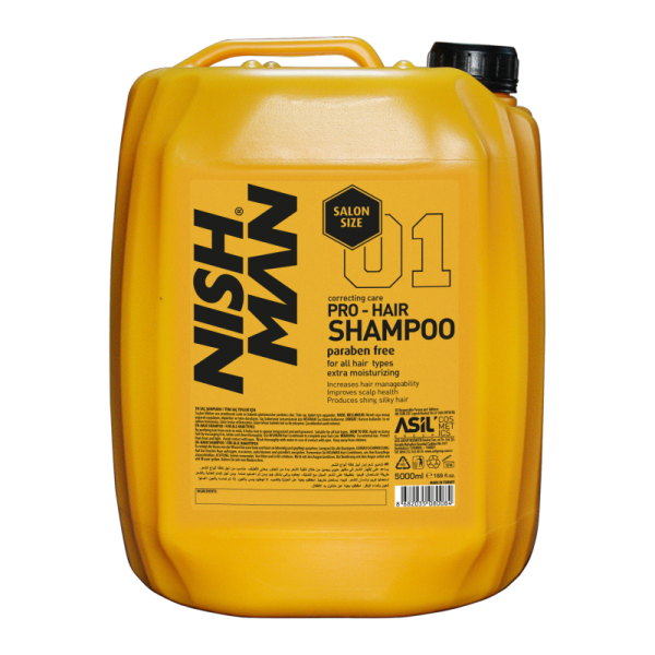 Nishman Salon Size Pro-Hair Shampoo Plaukų priežiūros šampūnas, 5000ml