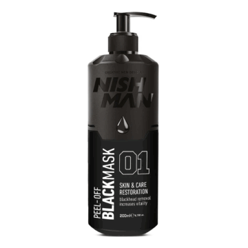 Nishman Black PEEL-OFF Face Mask Nulupama juoda veido kaukė, 200 ml