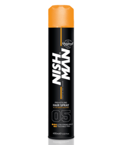 Nishman Hair Spray 05 Ultra Hold Labai stiprios fiksacijos plaukų lakas, 400 ml