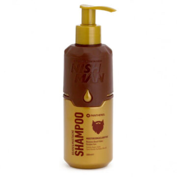 Nishman Beard & Mustache Care Shampoo Barzdos ir ūsų priežiūros šampūnas, 200 ml