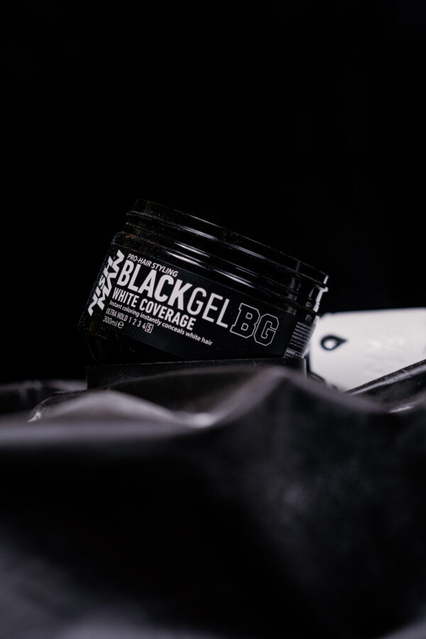 Nishman Black Gel – žilus plaukus maskuojantis formavimo gelis, 300 ml - Image 3