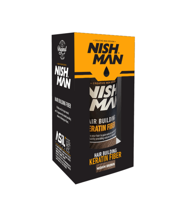 NISHMAN Plaukų tankinimo keratino pudra // MEDIUM BROWN 21 g
