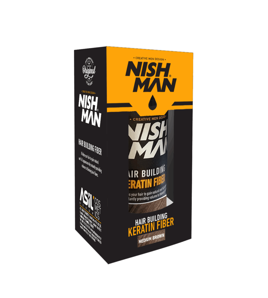 NISHMAN Plaukų tankinimo keratino pudra // MEDIUM BROWN 21 g